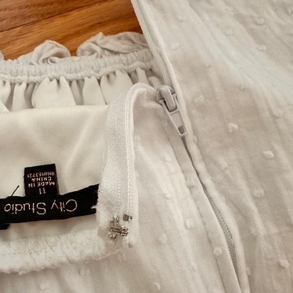 City Studios Juniors' Ruffled Swiss-Dot Dress (11) - Picture 7 of 16